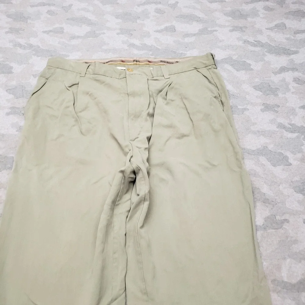 Tommy Bahama Pants Mens 40x30 Green Pockets Silk Relaxed Golf Casual